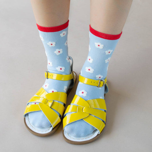 Pastel Color Mix Floral Socks - Tiepology