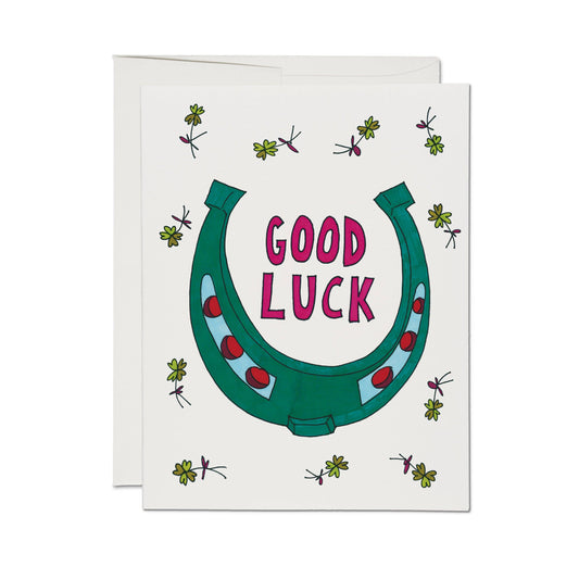 Good Luck Clover greeting card | Red Cap Cards