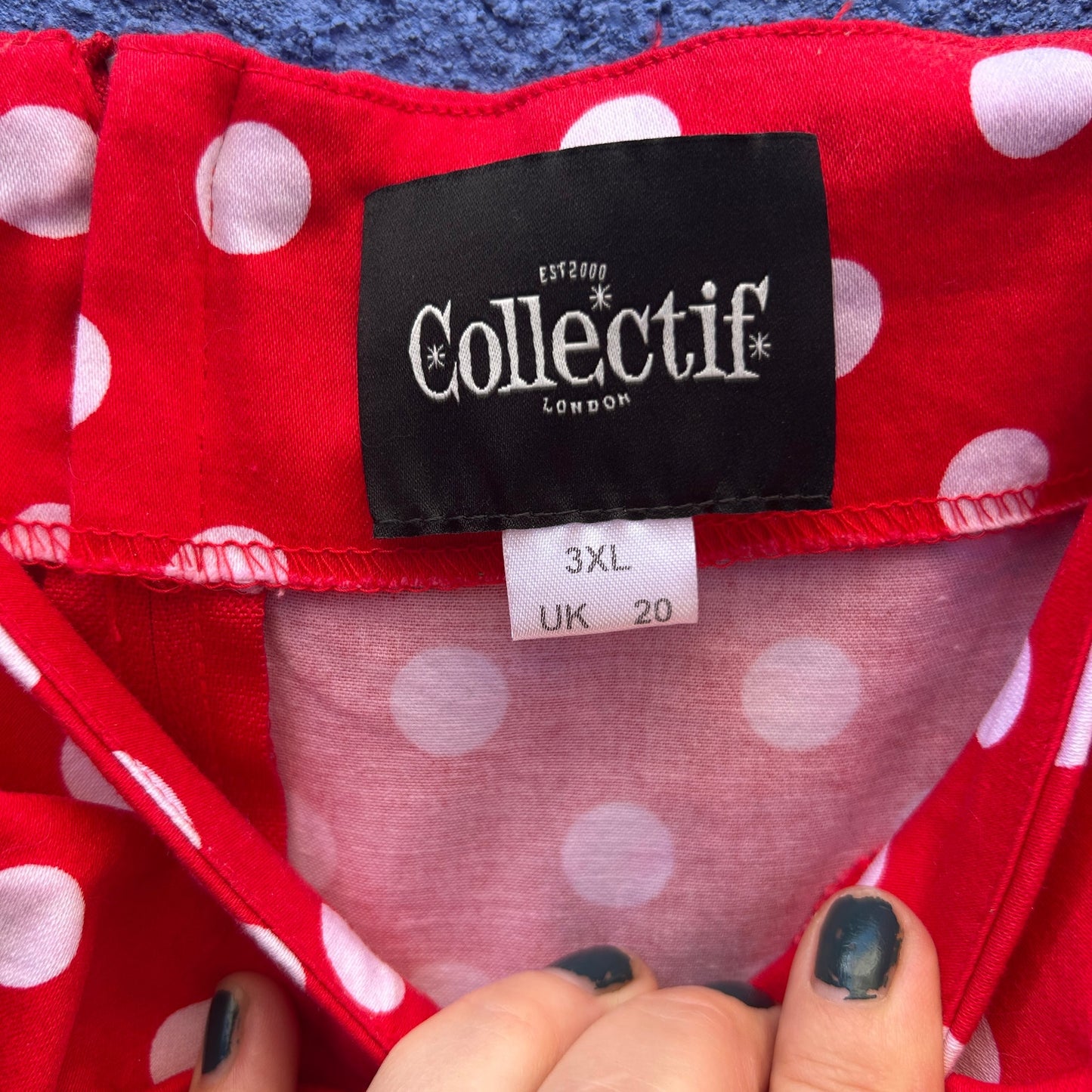 collectif london retro red and white polka dot cocktail dress
