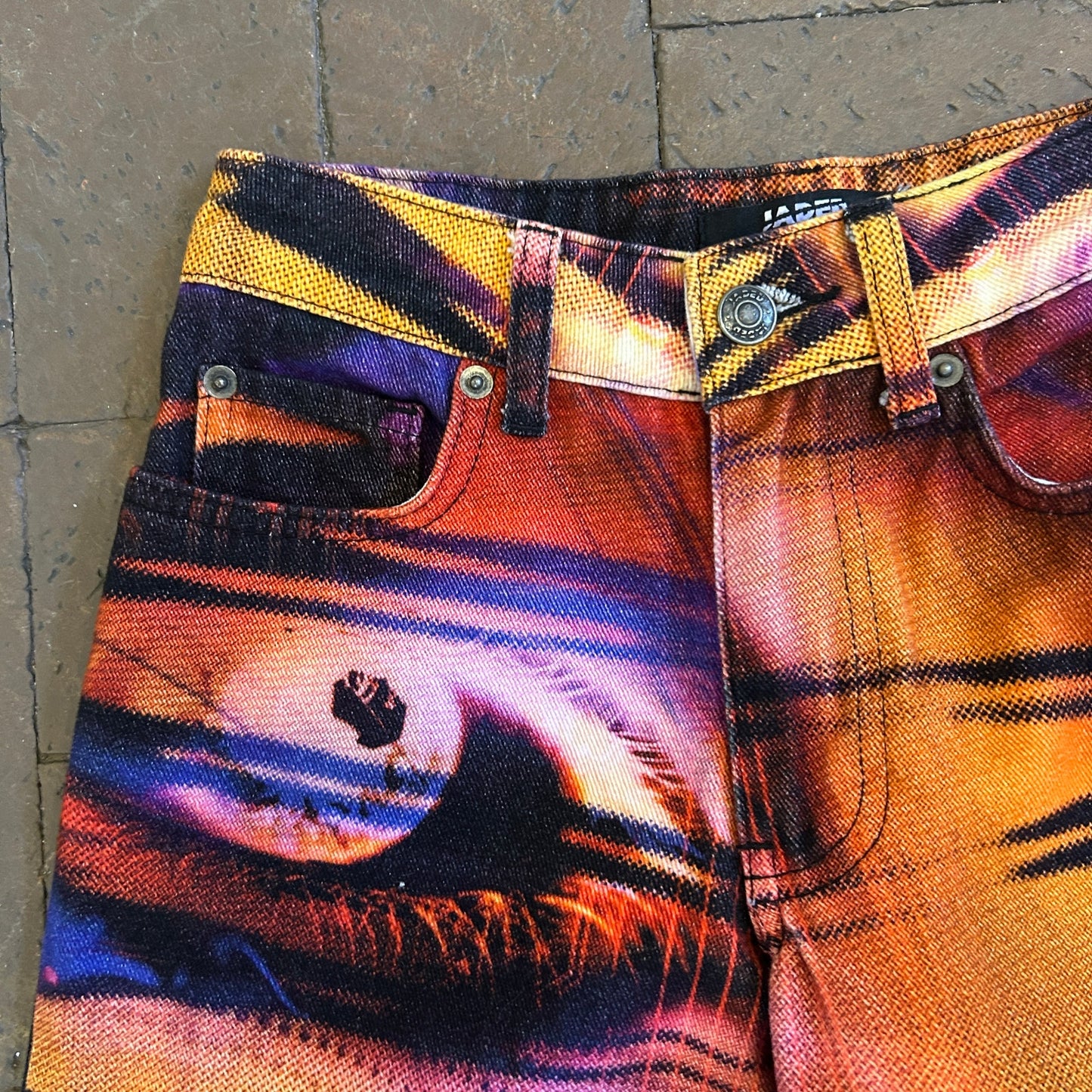 jaded london brushed cotton abstract pant