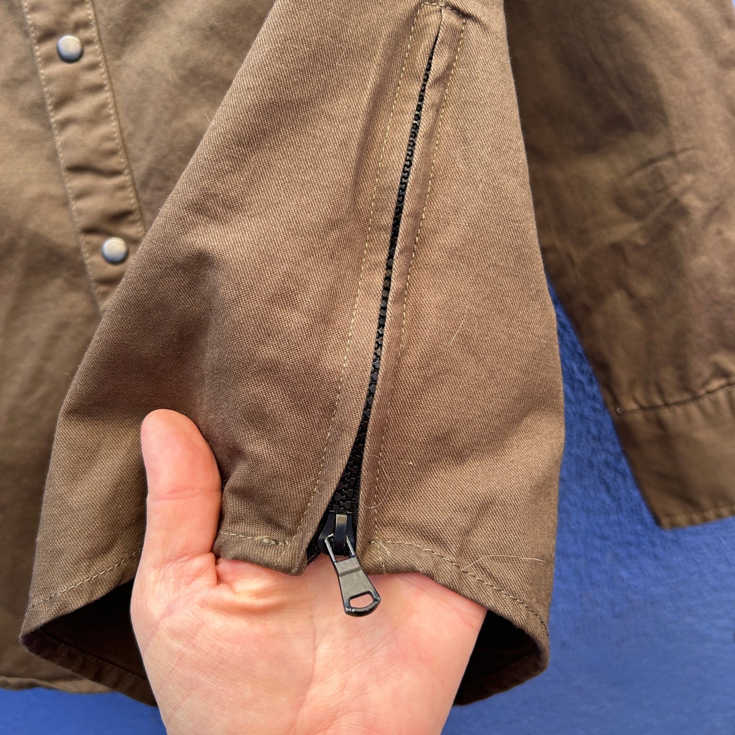 carbon army-esque snap front shirt