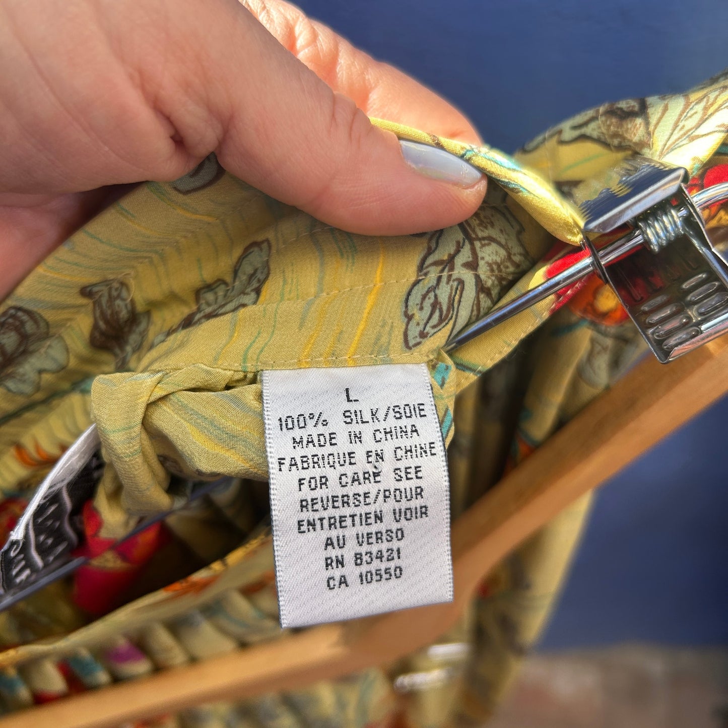vintage 90s Y2K deadstock pacific silk floral skirt