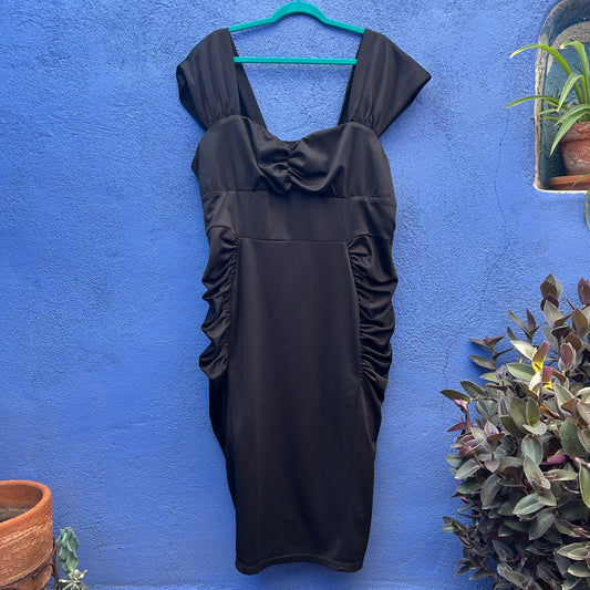 deadly dames by micheline pitt ruched side cocktail dress