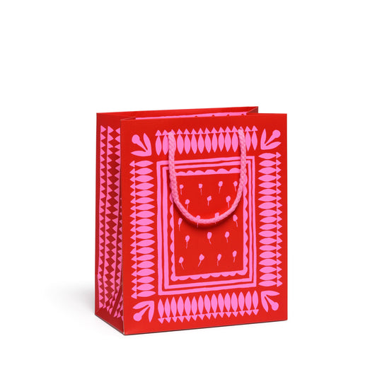 Red Cap Cards | Geometric Neons medium gift bag