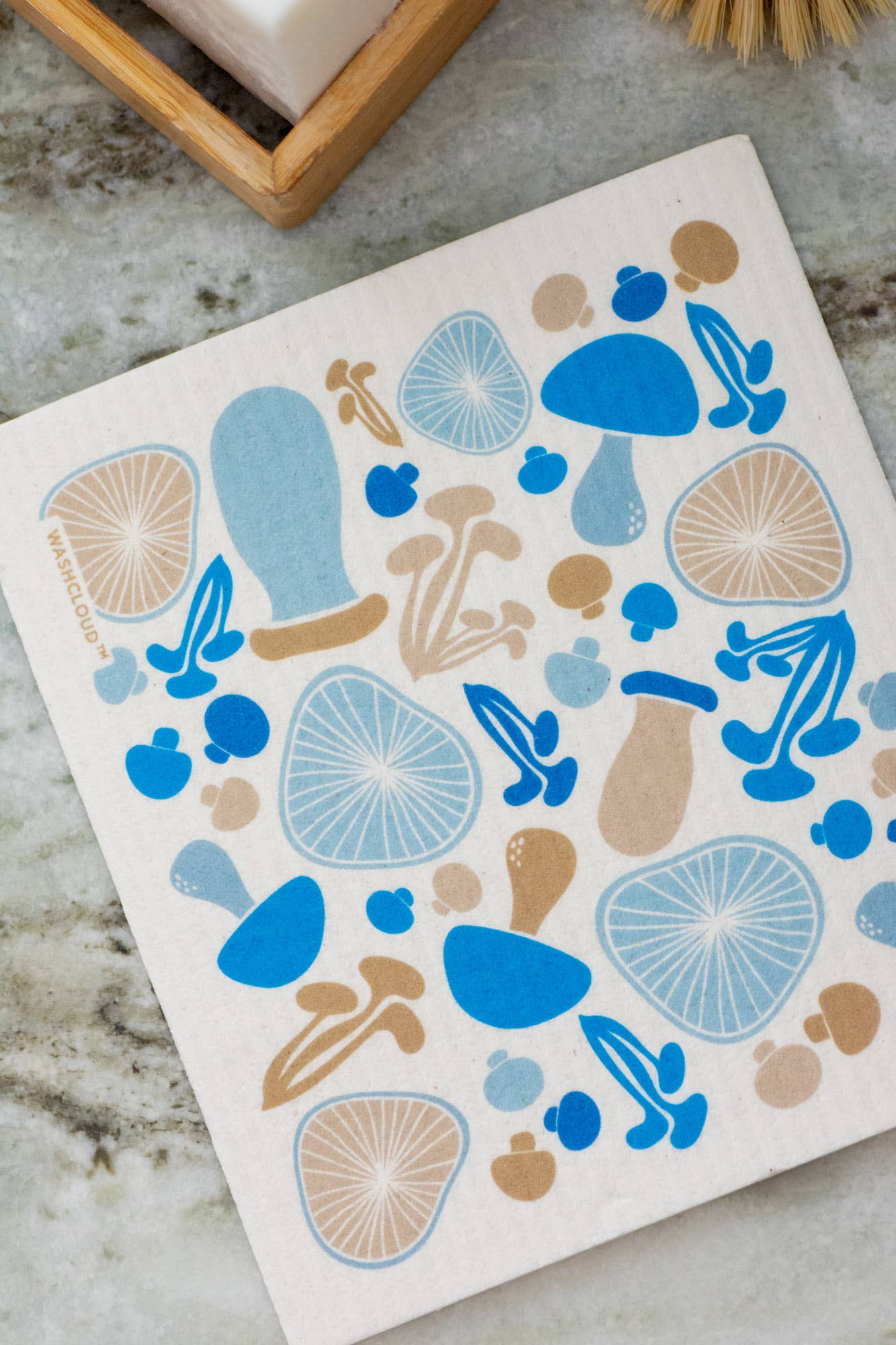 WASHCLOUD® BLUE SHROOM™ Swedish Dish Cloth - No Tox Life