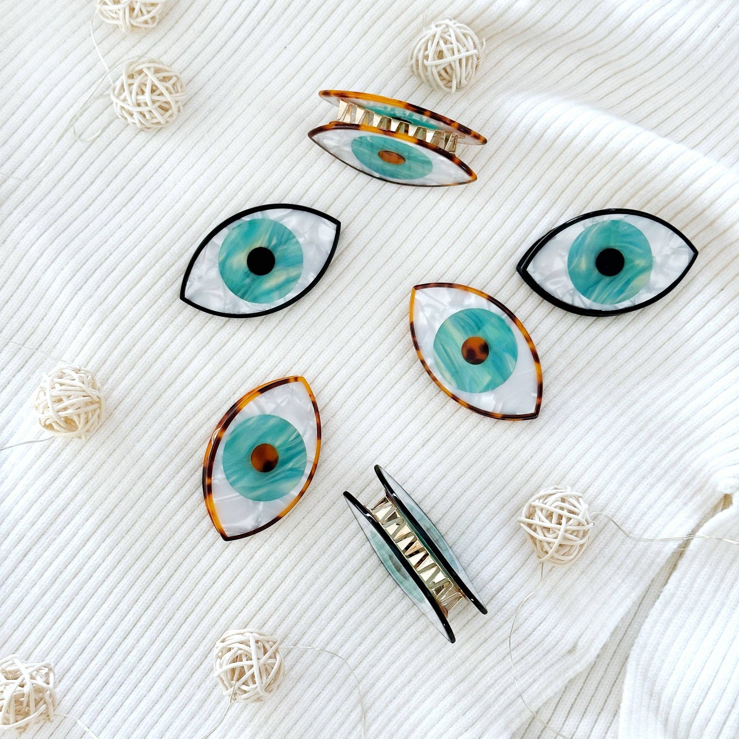 Evil Eye Hair Claw Clip, Acetate Hair Clip, Hair Accessories | Evileyefavor