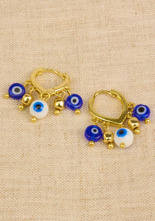 Evil Eye Charm Dangle Earrings | Namaste