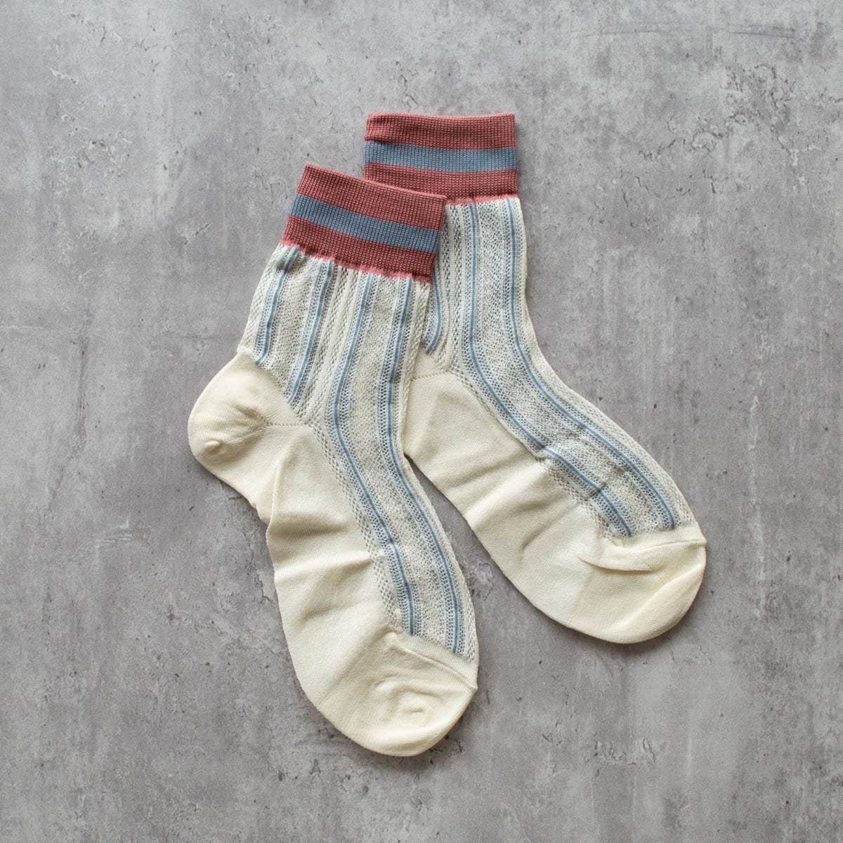 Tiepology | Ankle Mesh Striped Casual Socks