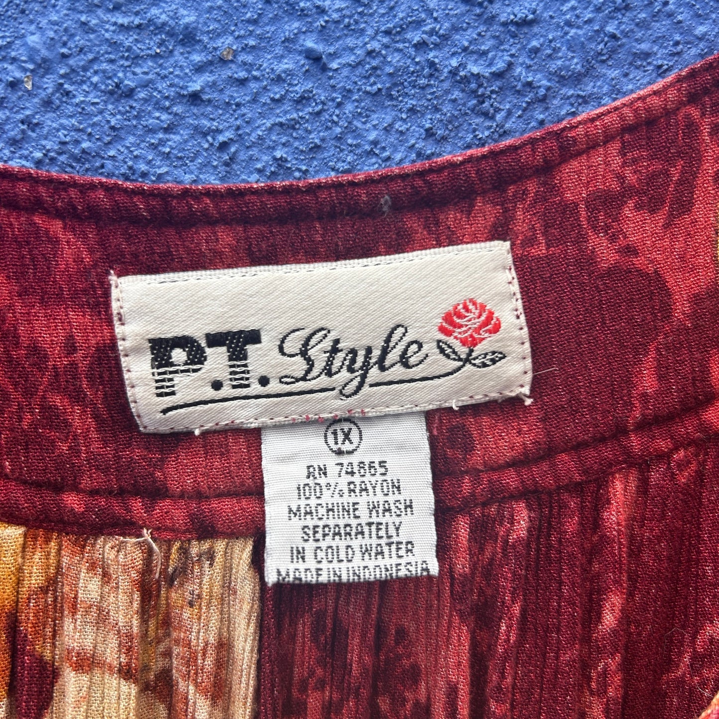 vintage 90s y2k p.t. style hippy lounge dress