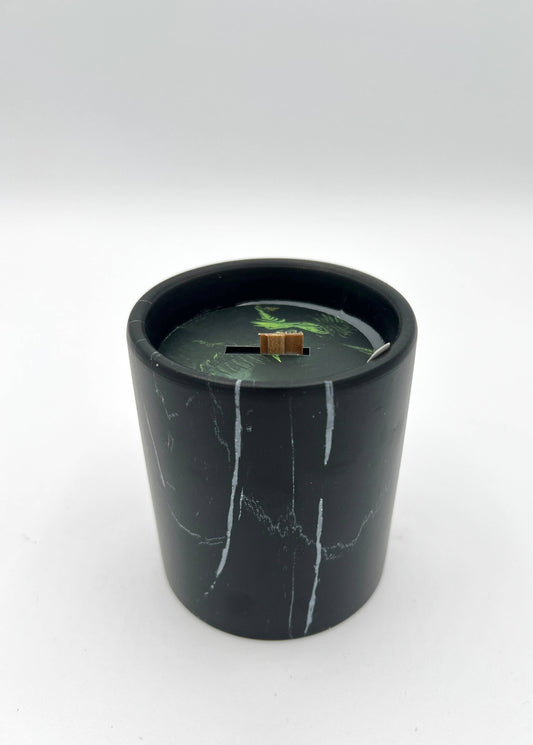 Biophilia: Black Marble /Ceramic Forest Floor Scented Candle | The Sacred Wild Candle Co