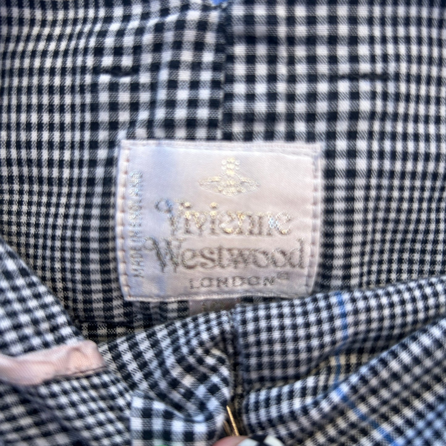 vintage vivienne westwood 80s high waisted plaid cotton pant