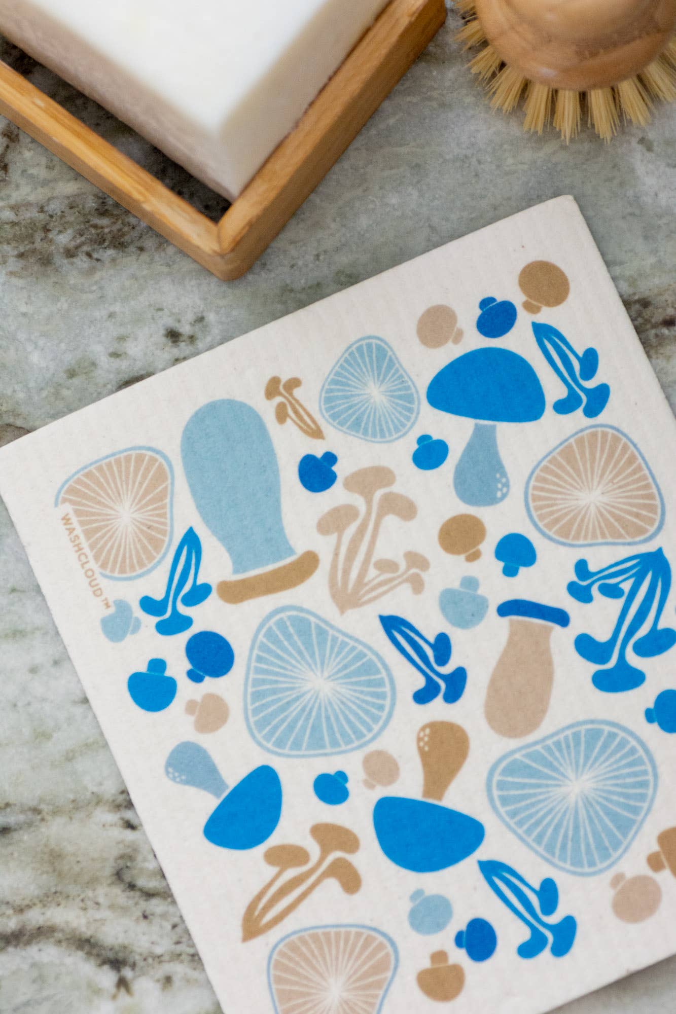 WASHCLOUD® BLUE SHROOM™ Swedish Dish Cloth - No Tox Life