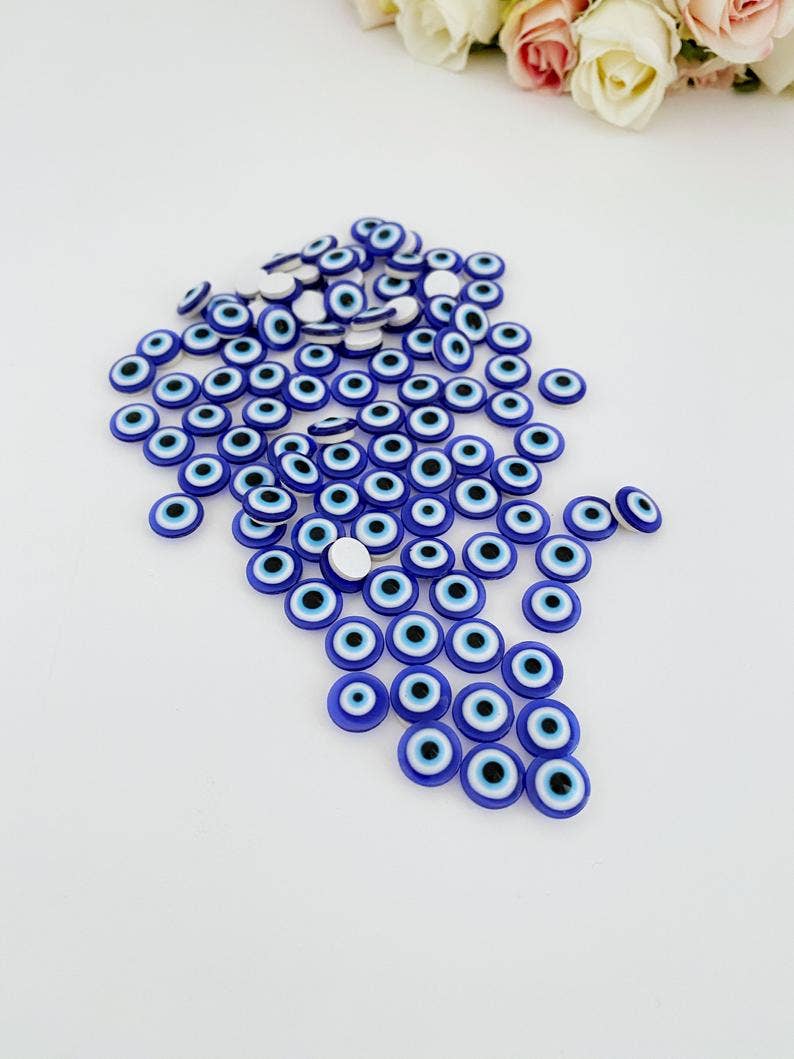 Evil Eye Sticker, 100 pcs, Resin Eye Stickers