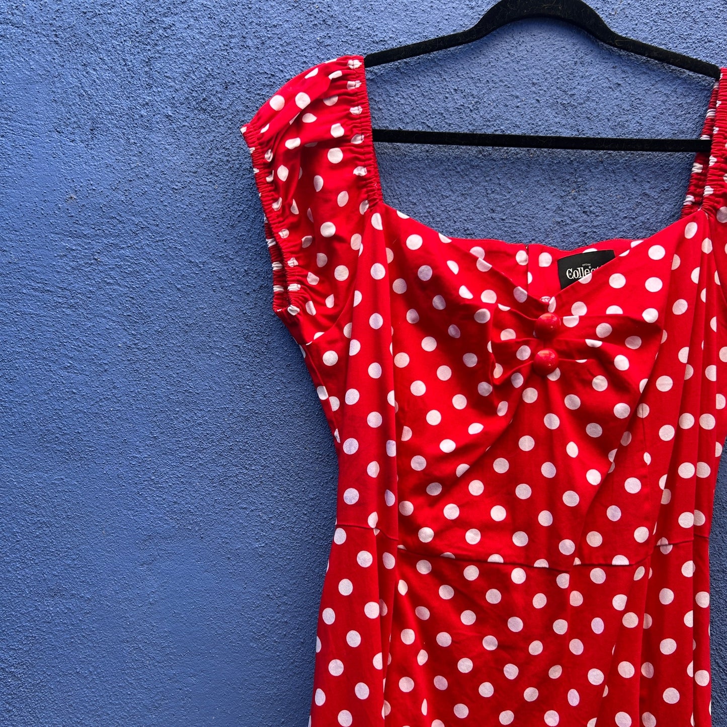 collectif london retro red and white polka dot cocktail dress