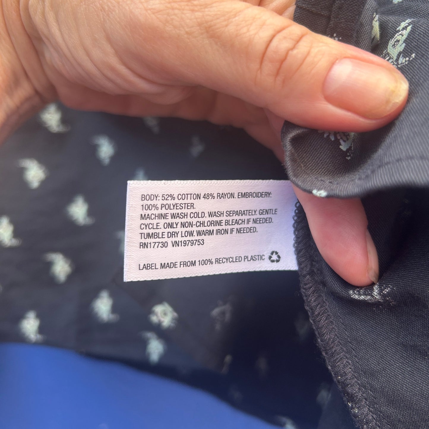 peter pan collar eyelet lace balloon sleeve button up cotton blend top