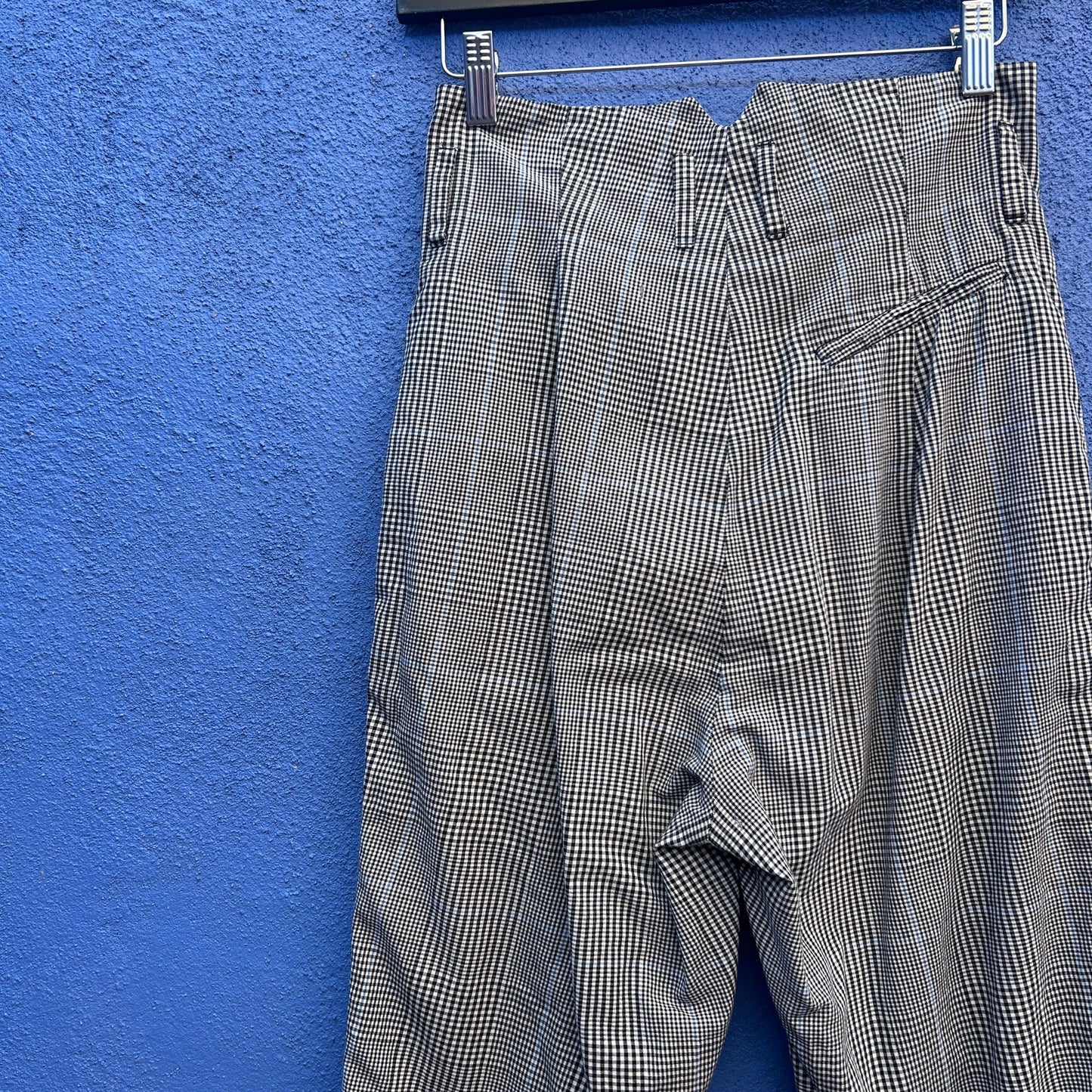 vintage vivienne westwood 80s high waisted plaid cotton pant