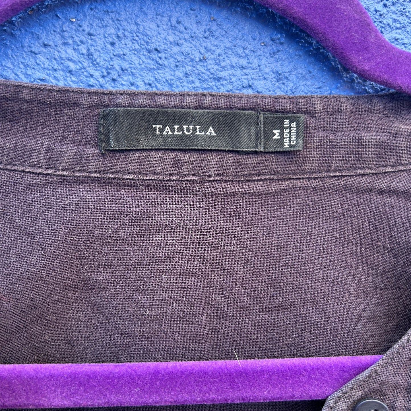 aritzia talula navy cotton blend shirt dress