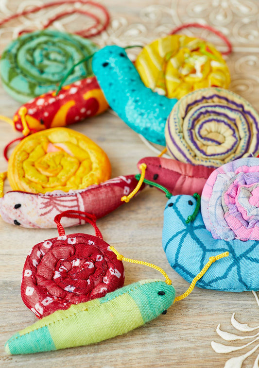 Snail Recycled Sari Decoration | Namaste