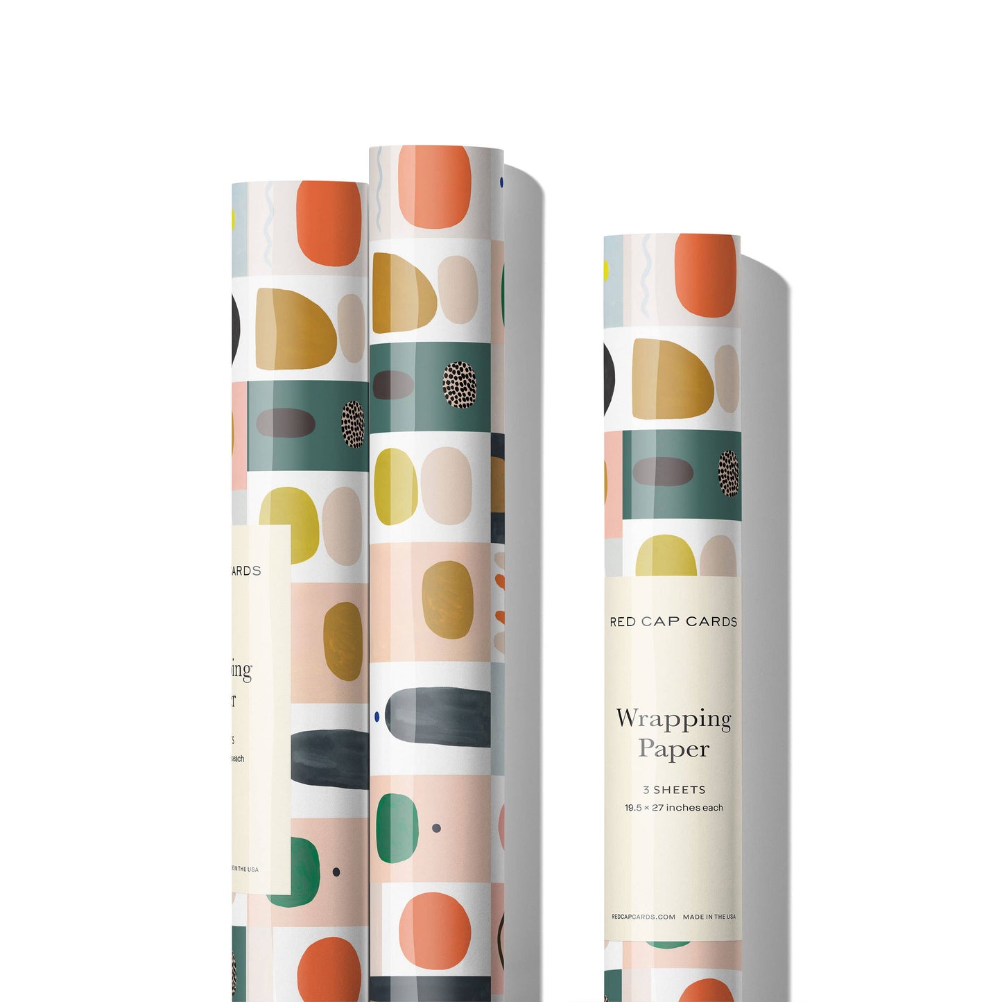 Red Cap Cards | Color Block wrapping paper