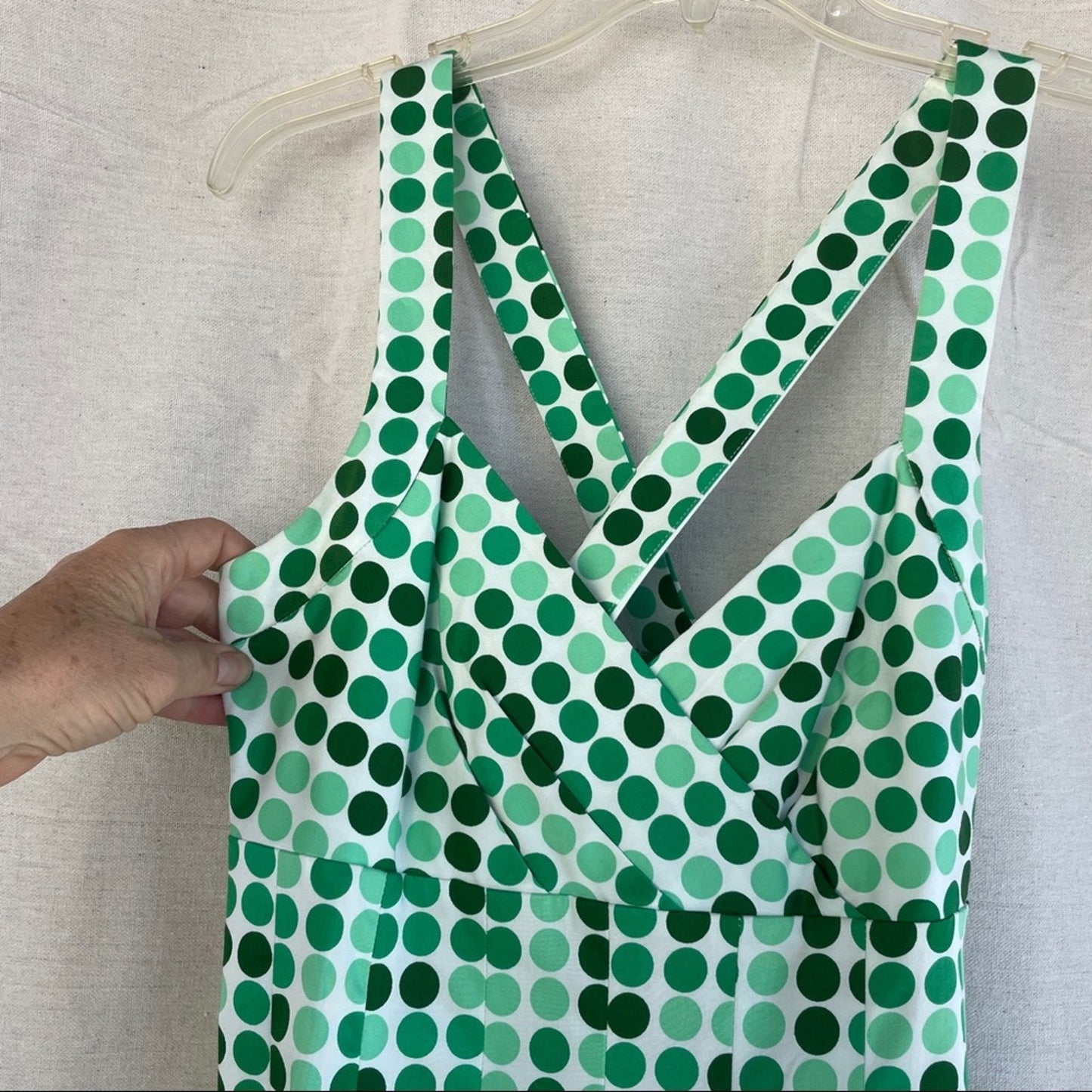 Calvin Klein Polka Dot Vintage Vibe Sleeveless Fit and Flare Dress